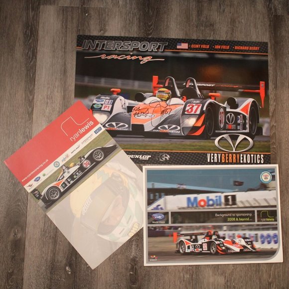 2008 Intersport Racing Lola B06/10 LMP1 Poster Signed ALMS IMSA Ryan Lewis - Picture 1 of 8